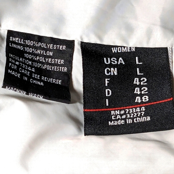 Marker Black Quilted Puffer Zip Up Women's Ski Jacket Size Large - Picture 9 of 10